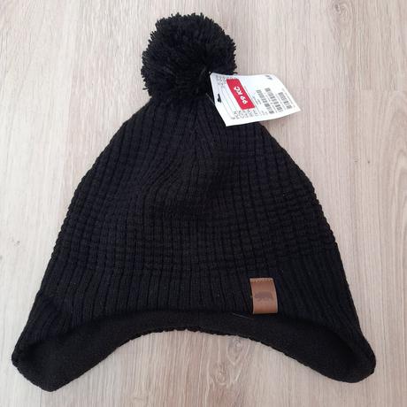 Dětská černá zimní čepice, vel. 110/128, zn. h&m, 110