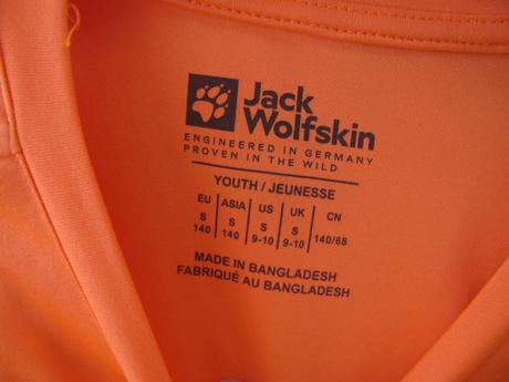 Krásné elastické lososové tričko jack wolfskin, jack wolfskin,140