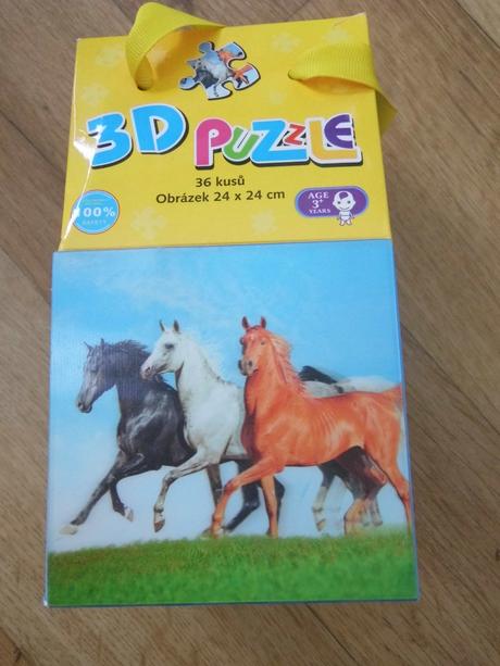 3d puzzle koně, 