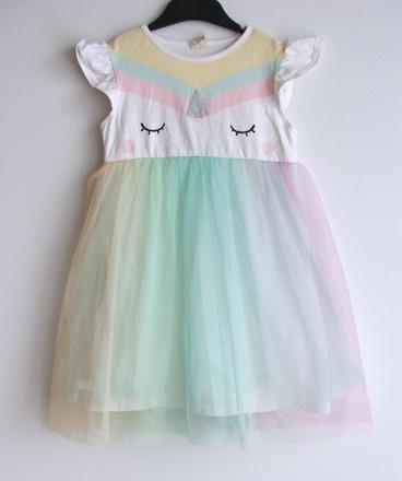 R139 šaty s tylem unicorn vel. 110, 110