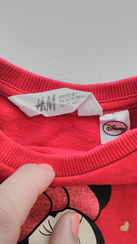 Mikina minnie vel. 86-92, h&m,86