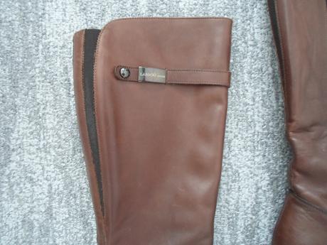 Hnědé kožené boty kozačky lasocki, lasocki,39