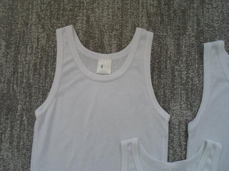 Bílé tričko tílko nátělník 3 kusy, 128