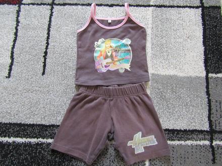 Tričko + kraťasy hannah montana vel.98/104, 98