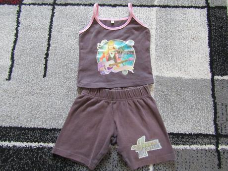 Tričko + kraťasy hannah montana vel.98/104, 98