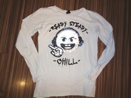 Bílé tričko s flitrovou obousměrnou aplikací, chapter young,158