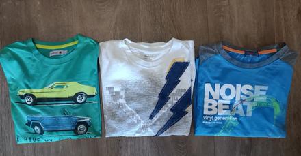 3x chlapecká trika s dlouhým rukávem,vel.152, kugo,152