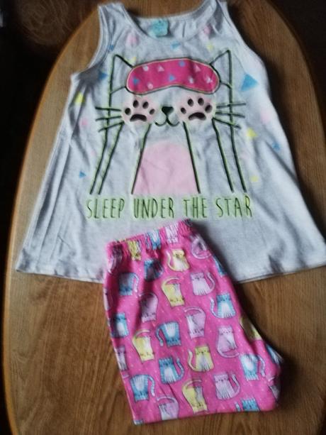 Pyžamo dívčí letní, kočičí., 140