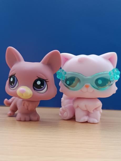 Lps pejsek corgi + růžová kočička + brýle,