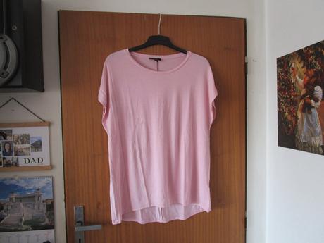 Bledě růžové lehoučké elast. triko, kr. rukáv, v.l, amisu,l