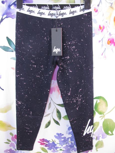 Elastické bavlněné černé 7/8 legíny hype, 152