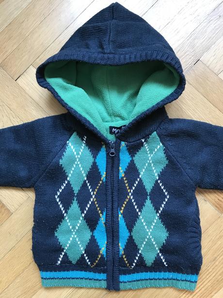 Dětský svetr s kapuckou vel.68-80, minoti,74