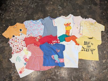 Trička s krátkým rukávem pro dítě o výšce 62-79 cm, 68–80