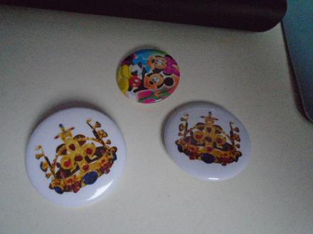 Odznak placka korunka mickey koruna česká 3ks, 