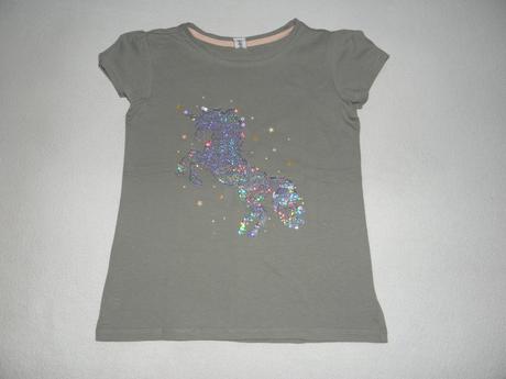 Tričko s jednorožcem z flitrů zn. dopodopo vel.128, dopodopo,128