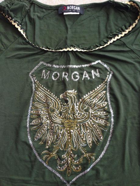 Olivová khaki tričko morgan de toi vel.s/36 orlice, morgan,s
