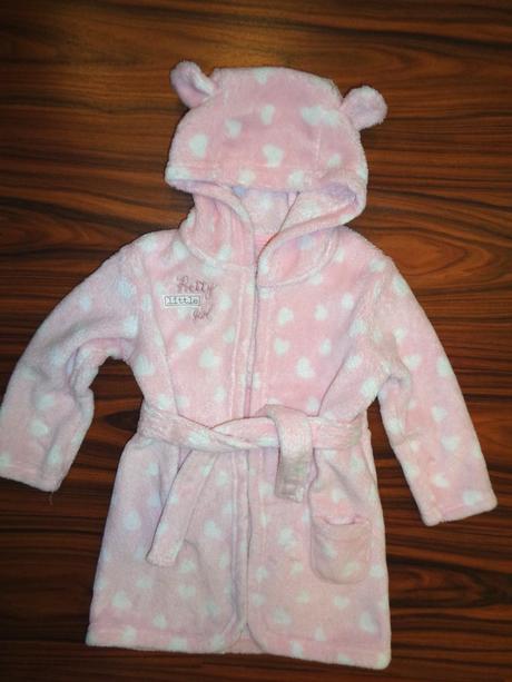 Kouzelný měkoučký mikroflízový župan se srdíčky, george,80