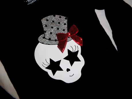 Luxusní černé tričko s lebkou parádnicí, young dimension,104 / 110 / 116 / 122