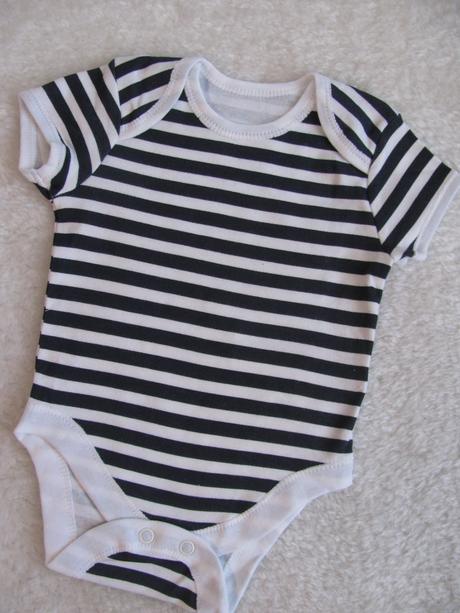 Modro bílé kojenecké body 0-3 měs., primark,62