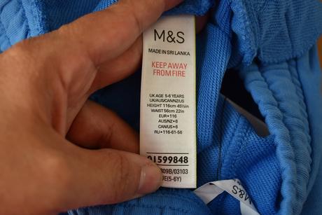 Kraťasy vel. 5 - 6 let, marks & spencer,116