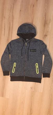 Dětská zateplená mikina s kapucí wolf 152, wolf,152