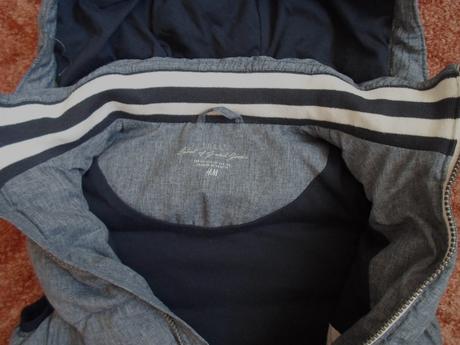 Modrá zateplená vesta vestička h&m, h&m,134