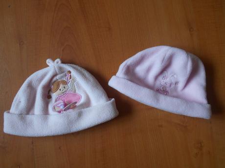 2x teplejší čepice pro holčičku vel. 68, mothercare,68
