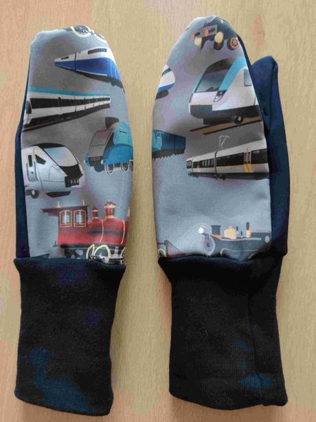 Softshellové rukavice vlaky vel. 98/104, 98