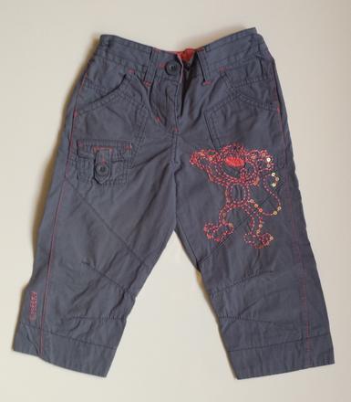 G46 dívčí 3/4 plátěné kalhoty opice vel. 110, next,110
