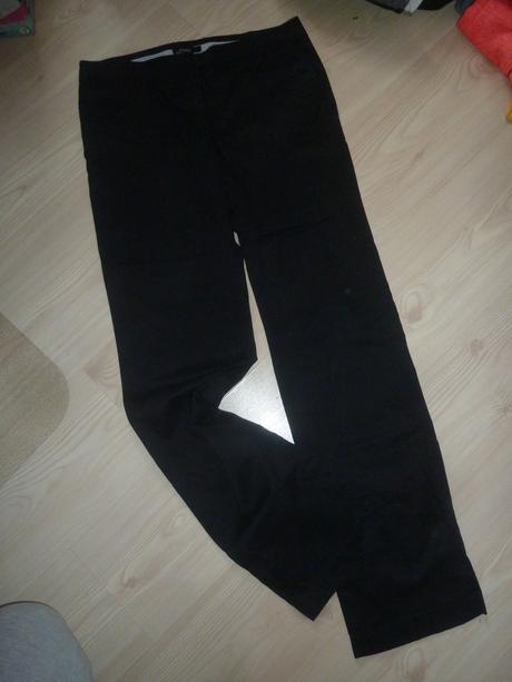 Basic plátěné rovné kalhoty, mango,158