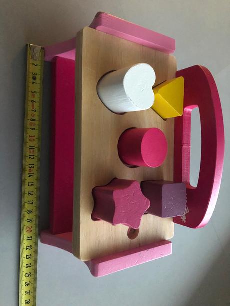 Dřevo růžová zatloukačka s myškou zn.woody, 