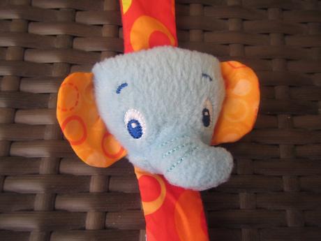 2x bright starts chrastítko na ruku slon a tygr,