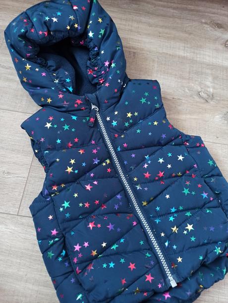 Zateplená vesta next s hvězdama, next,86