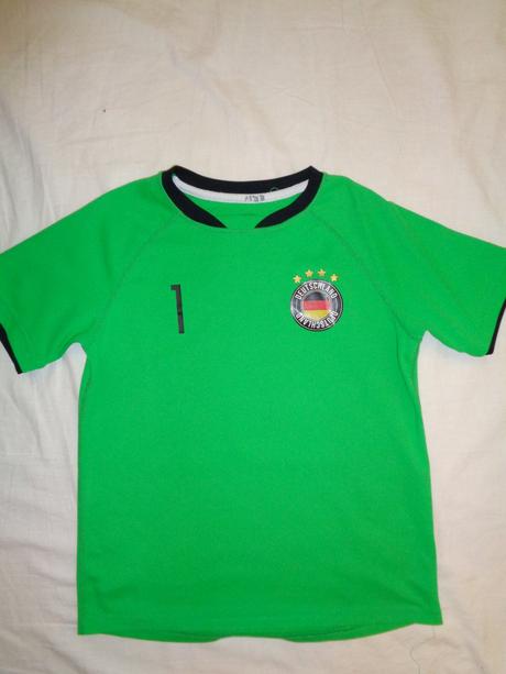 Svítivě zelené dresíkové tričko 134/140, h&m,134