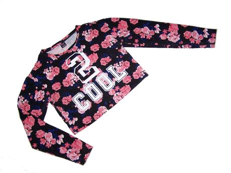 Dívčí crop triko/mikina y.f.k. vel.158/164, 158