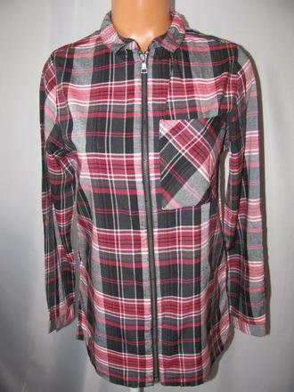 Dívčí károvaná viskozová košile na zip, ovs,164