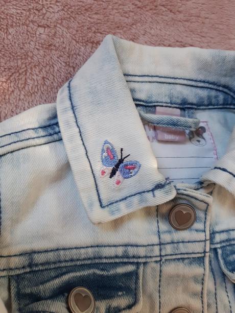 Riflová bunda s výšivkami, dopodopo,86