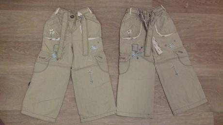 Plátěné kalhoty podšité bavlnou-prodej i zvlášť, next,98