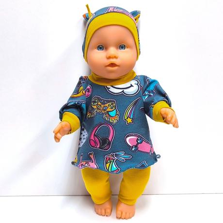 Obleček na panenku 28 až 32 cm - nové šité, 