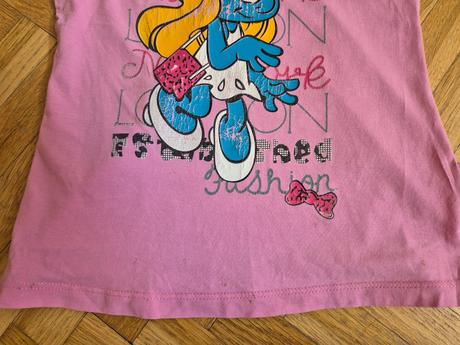 2x tričko šmoulinka, 128