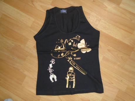 Tričko tílko zlaté zdobení vel s/m, m / s