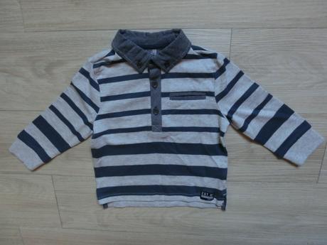 Souprava na kluka -triko s proužky + modré kalhoty, f&f,74