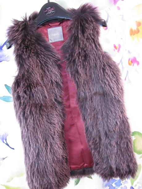 Dívčí fialová vesta z umělé kožešiny, next,116