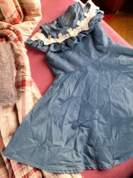 Šaty modré na léto na holčičku, 122