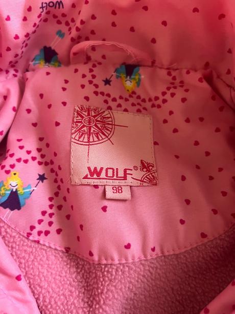 Podzimní/jarní bunda s flísem (víla) wolf vel 98, wolf,98
