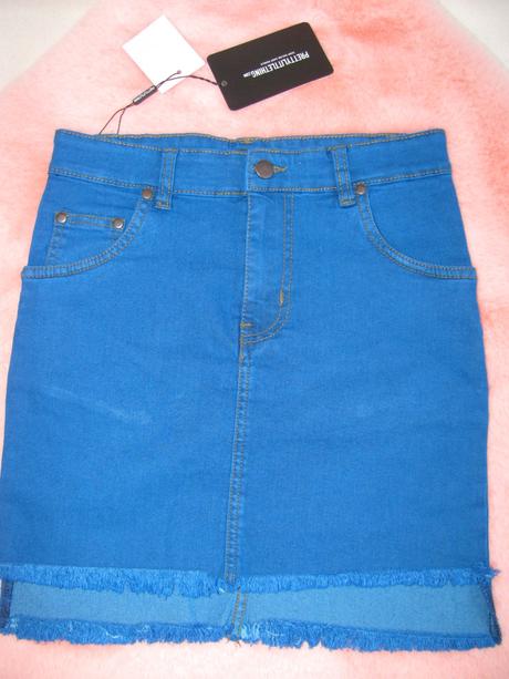 Džínová, elastická sukně-prettylittlething, 36