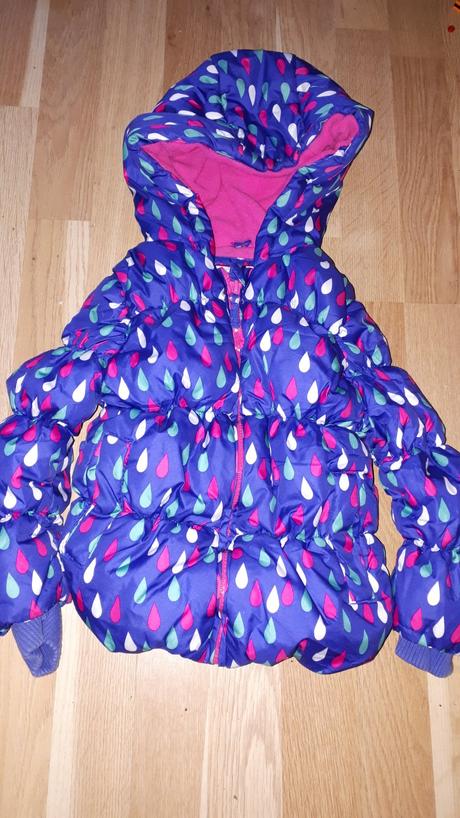 Zimni bunda s kapky deště vel. 110, mothercare,110
