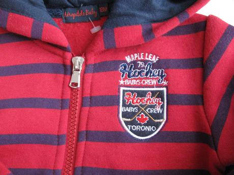 Krásná bavlněná mikina s kapucí, 86