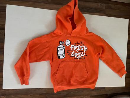 Oranž mikina, vada nažehlovačka, vel 9-10 let, rus, 140