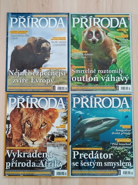 4 časopisy příroda 2014 č. 1-2, 3, 4, 5, 